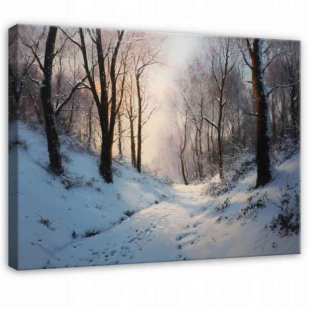 Wallarena OBRAZ na plátně Lesní stromy hnědý 120x80 cm