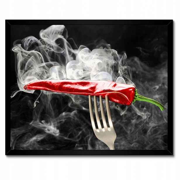 Plakáty v rámu 50x40 Červená paprika Kouř