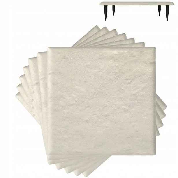 Dekorativní zahradní dlažba NP12494WH, sada 8 kusů, 39,5 x 39,5 cm, bílé