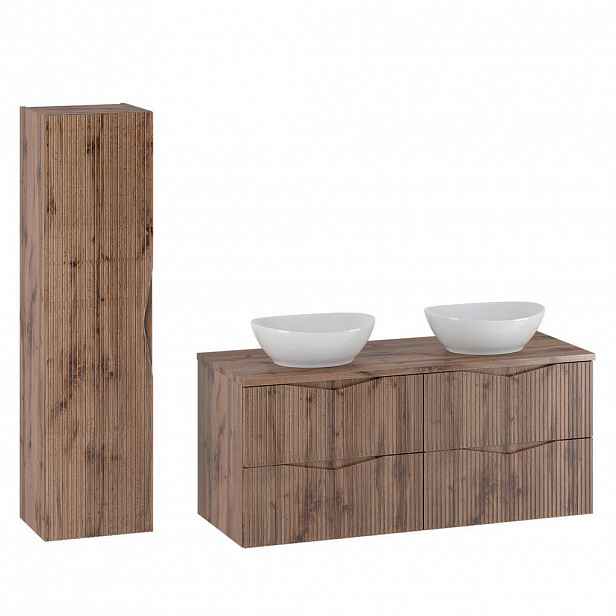 Petits-meubles KOUPELNOVÝ NÁBYTEK 120.6cm Tao 2er-Set Dřevo