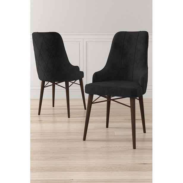 Sada židlí (6 kusů) Neta - Black, Brown
