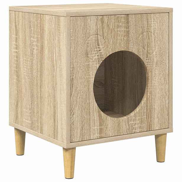 vidaXL Kočičí dům Sonoma 42,5 x 40 x 53 cm Kompozitní dřevo