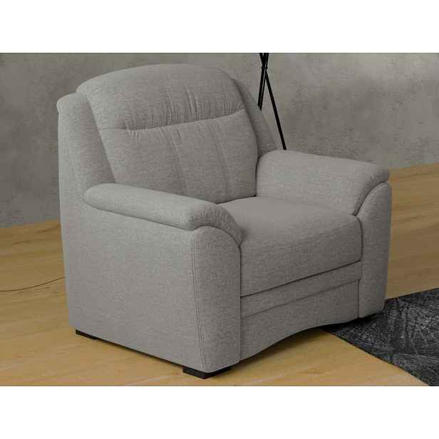 Křeslo Bruno, světle šedá látka