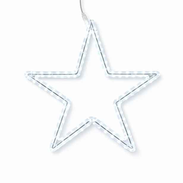 Easy Fix 2D LED světelná hvězda XI., Ø 46 cm, ledově bílá, závěsná, hliník