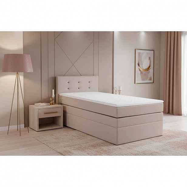MID.YOU POSTEL BOXSPRING, 90/200 cm, růžová