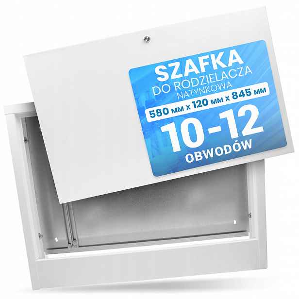 Skříňka Rozdělovače na omítku 10-12 Sekcí vytápění podlahovky Odolná