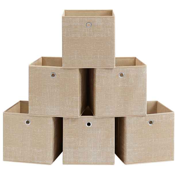 Songmics Úložné boxy 27 l, skládací, 6 ks, 30 x 30 x 30 cm