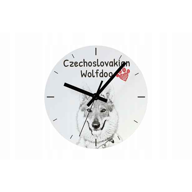 Vlčák, československý hodinový stroj se psem, závěsný a stojící, personalizace