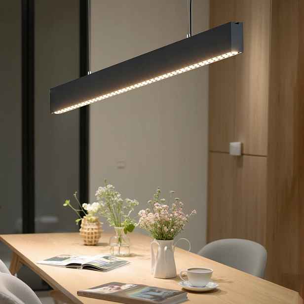 Závěsná Led stropní lampa Moderní nastavitelná černá 120 cm