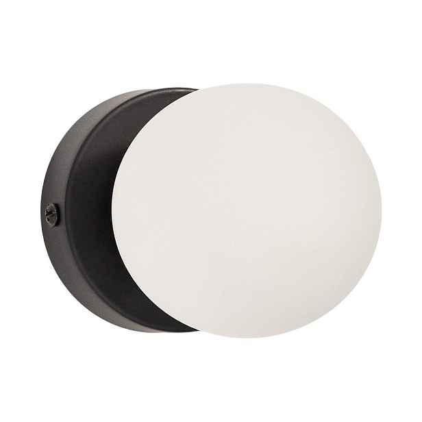 Bílé/černé kovové nástěnné svítidlo ø 8 cm Brisia – Kave Home