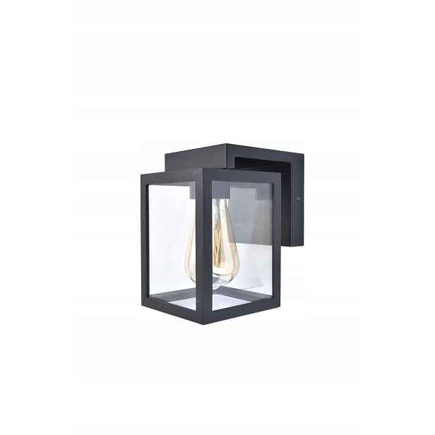 Fasádní lampa pro venkovní nástěnné svítidlo Shiva E27 IP44 černá Lutec
