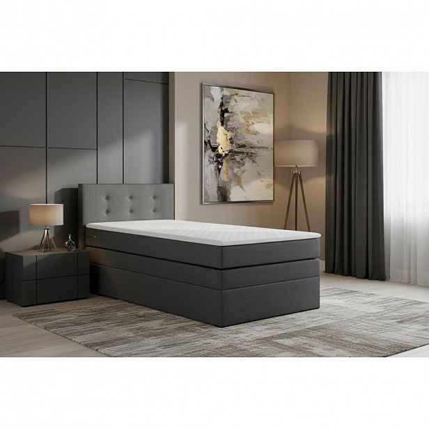 MID.YOU POSTEL BOXSPRING, 90/200 cm, antracitová