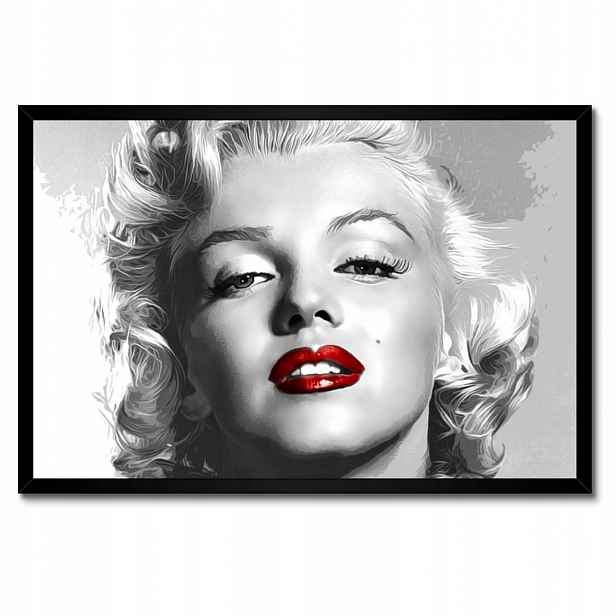 Plakáty v rámu 60x40 Monroe Červené rty
