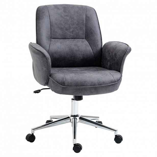 SHOPENTRA OTOČNÁ židle, šedá, ergonomická, houpací funkce, výškově nastavitelná