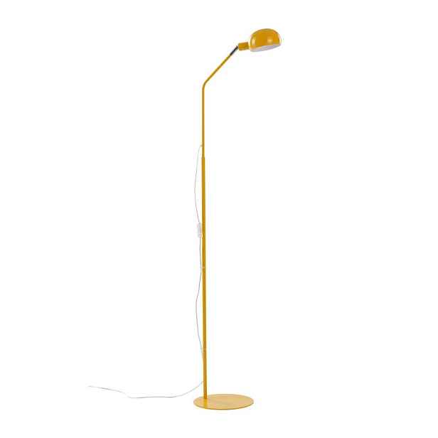 Žlutá kovová stojací lampa s ohybatelnou konstrukcí (výška 146 cm) Lincon – Jotex