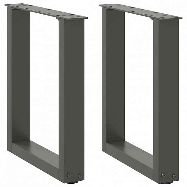 vidaXL Nohy konferenčního stolku ve tvaru U 2 ks antracitové 38 x (42-43) cm ocelové
