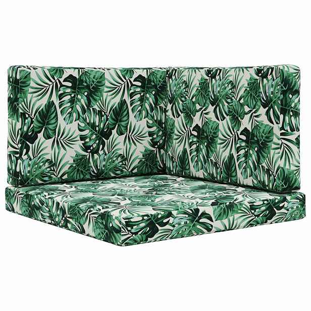 vidaXL Venkovní polštář na pohovku Polyester Vzor listů 80 x 80 cm