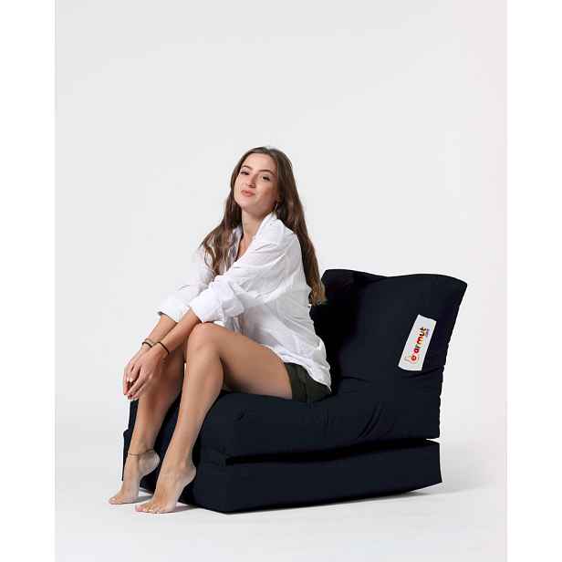 Hanah Home Zahradní sedací vak Siesta Sofa 55/40 cm/ 180/40 cm černý