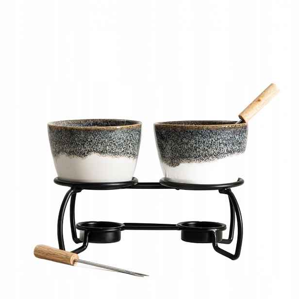 Sada na fondue Lambi s dvojitým ohřívačem, 2x250 ml 19x13 cm Homla