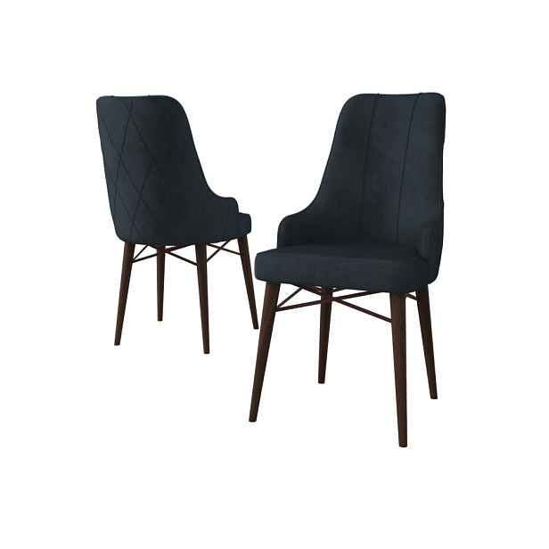 Sada židlí (6 kusů) Neta - Anthracite, Brown