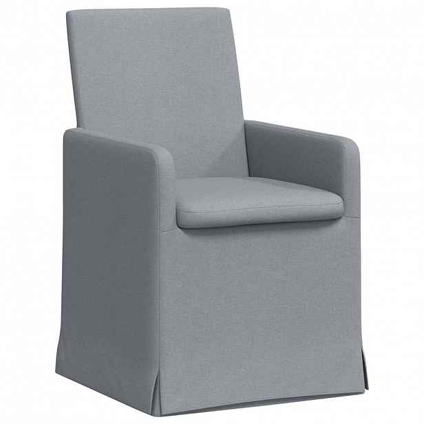 vidaXL Jídelní židle 2 ks Textil Světle šedá 57 x 68 x 94 cm