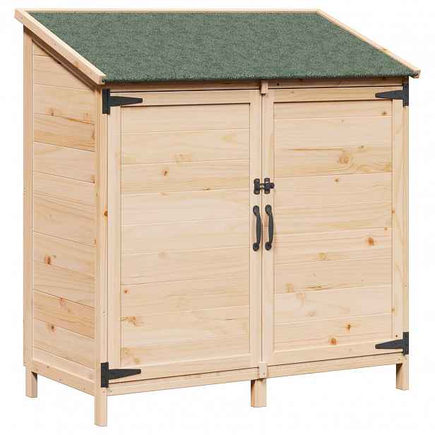 vidaXL Zahradní shed se střechou Přírodní 106,5 x 56 x 113,5 cm