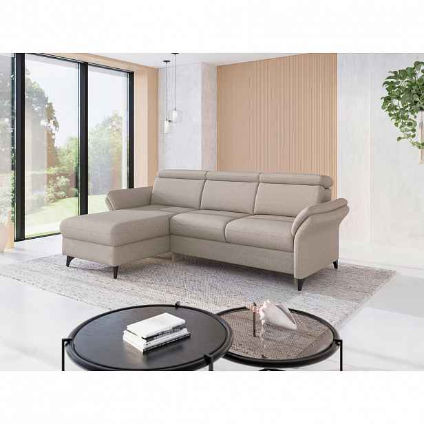 Sit & More ROHOVÁ SEDAČKA, textil, šedohnědá