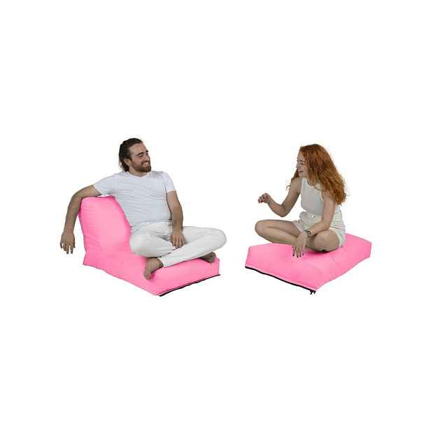 Hanah Home Zahradní sedací vak Siesta Sofa 55/40 cm/ 180/40 cm růžový
