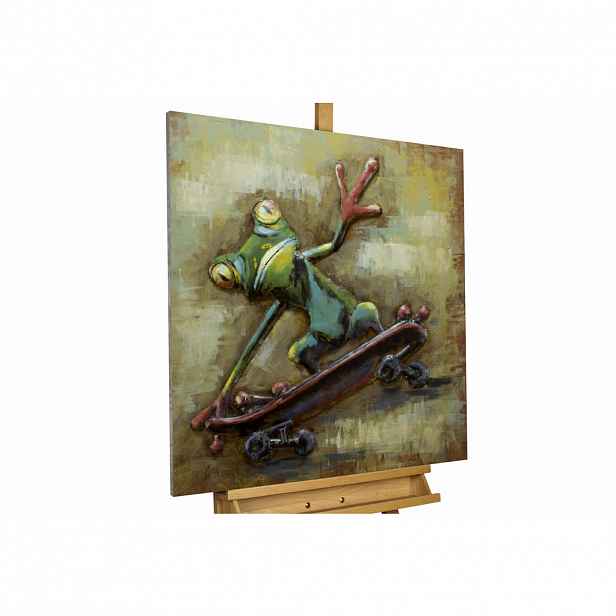 KUNSTLOFT KOVOVÝ OBRAZ SKATERBOY, 80/80 CM
