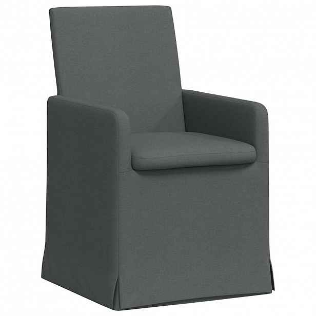 vidaXL Jídelní židle 2 ks Textil Tmavě šedá 57 x 68 x 94 cm