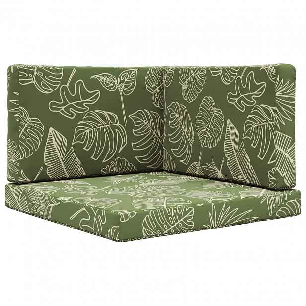 vidaXL Venkovní polštář na pohovku Polyester Listový design 80 x 80 cm