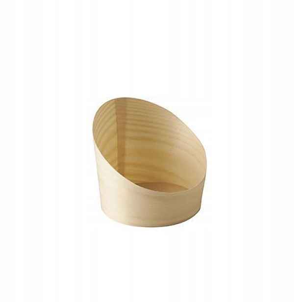 Dřevěné hrnky Papstar Fingerfood Poháry Hnědé průměr 82 mm Sada 2
