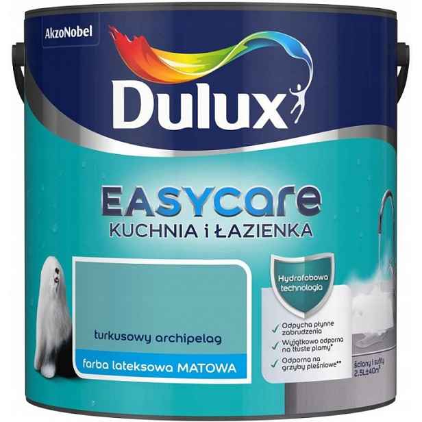 Dulux Barva Easycare Kuchyně A Koupelna 2,5L Tyrkysové Souostroví
