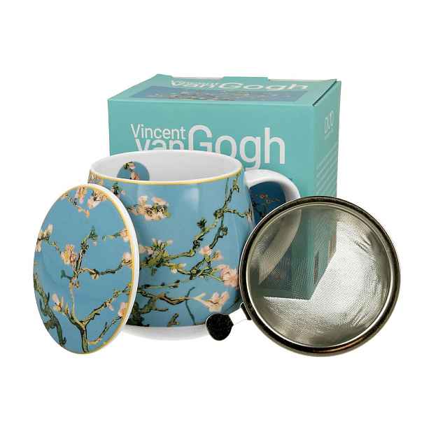 Duo Porcelánový hrnek Van Gogh Almond Blossom se sítkem 430 ml vícebarevný