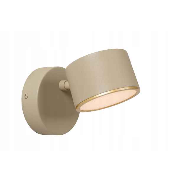 Lucide Gian Led nástěnné/reflektorové svítidlo 9W 2700K taupe kulatý pohyblivé IP20