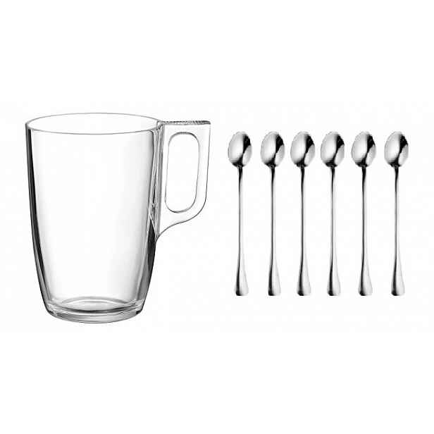 Sklenice na kávu latte 400 ml lžičky Arcoroc