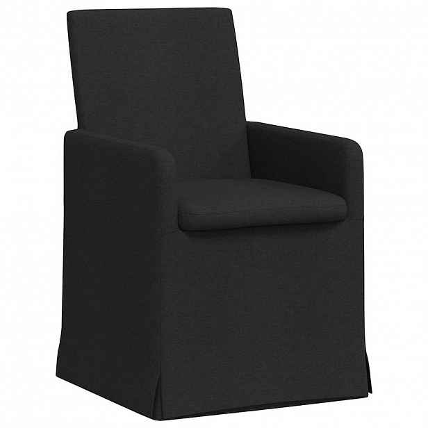 vidaXL Jídelní židle 2 ks Textil Černá 57 x 68 x 94 cm