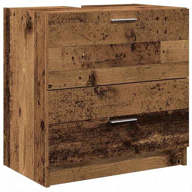 vidaXL Koupelnová skříň Staré dřevo 59 x 37 x 59 cm Kompozitní dřevo