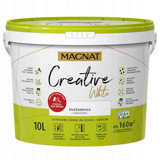 Magnat Creative White barva opticky vyrovnává podklad o objemu 10 l