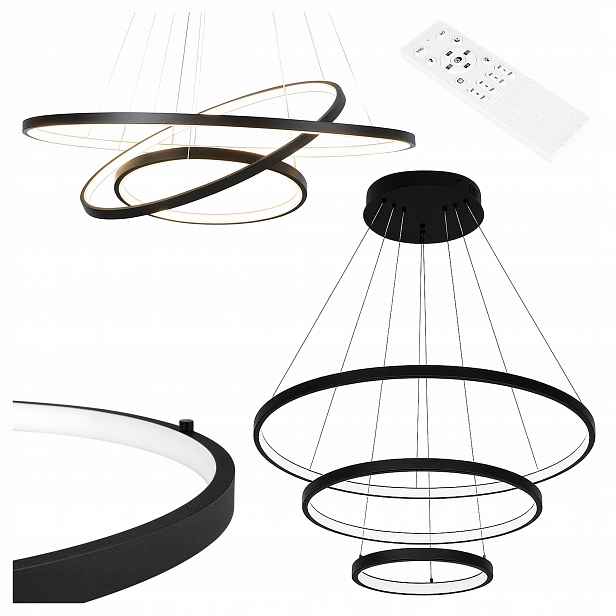 Závěsná stropní lustrová lampa Ring Led Stropní Svítidlo Ø60 cm 3000-6500K moderní
