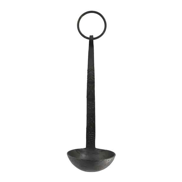 Černý antik kovový nástěnný svícen Grimaud - 8*24 cm Chic Antique