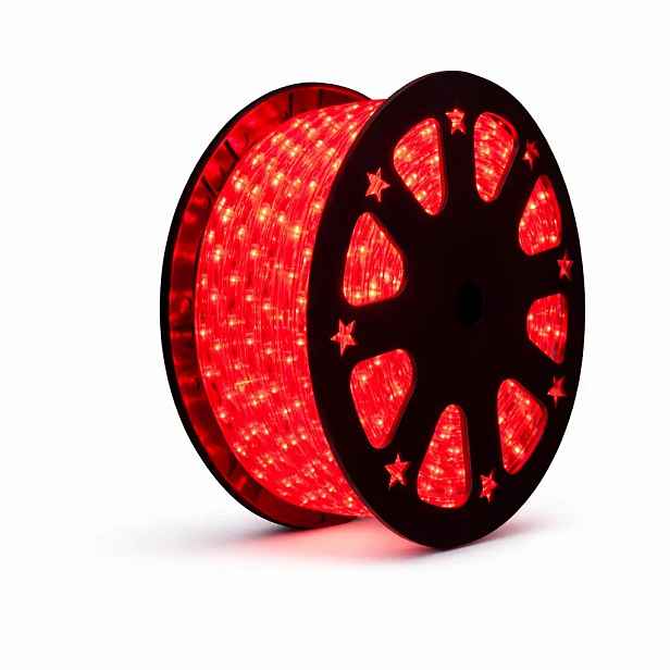 Easy Fix světelná LED hadice venkovní, 50 m, červená, 1500 diod, transparentní, IP44, cívka