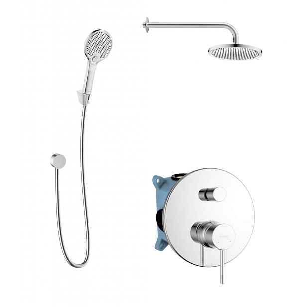 kielle Oudee - Sprchový set s baterií pod omítku, pro 2 spotřebiče, s příslušenstvím EcoSpare a tělesem, chrom 20602SP100