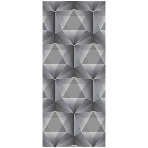 Samolepka Fototapeta Šedé krystaly a pyramidy Geometrie Abstrakce 91x211