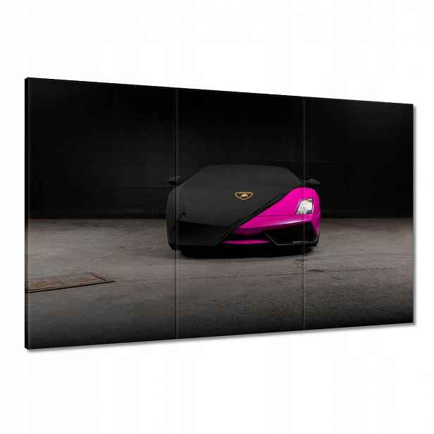 Obrazy 120x80 Růžové sportovní auto