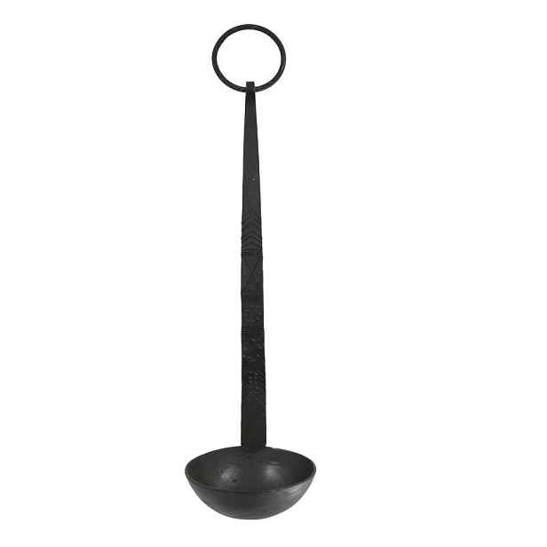 Černý antik kovový nástěnný svícen Grimaud - 8*29 cm Chic Antique