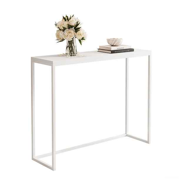 Idohome KONZOLOVÝ STOLEK LORA 80/30/90 cm, bílý matný
