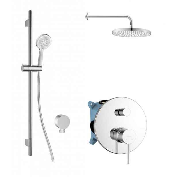 kielle Oudee - Sprchový set s baterií pod omítku, pro 2 spotřebiče, s příslušenstvím EcoSpare a tělesem, chrom 20602SP30