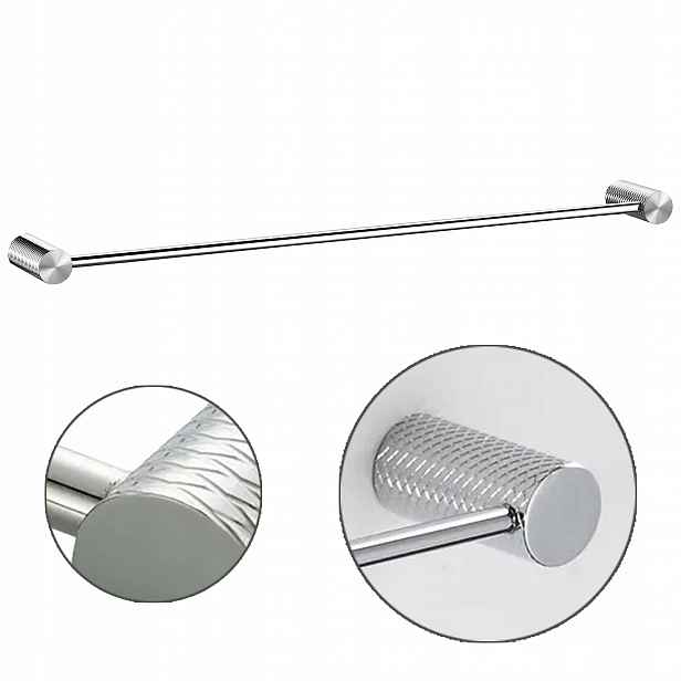 Koupelnový věšák 60 cm Nástěnný držák na ručník Chrom Kartáčovaný nikl
