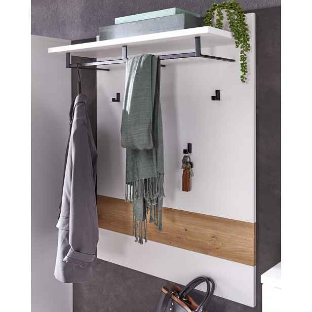 Předsíňový šatní panel Memphis, bílá/dub artisan